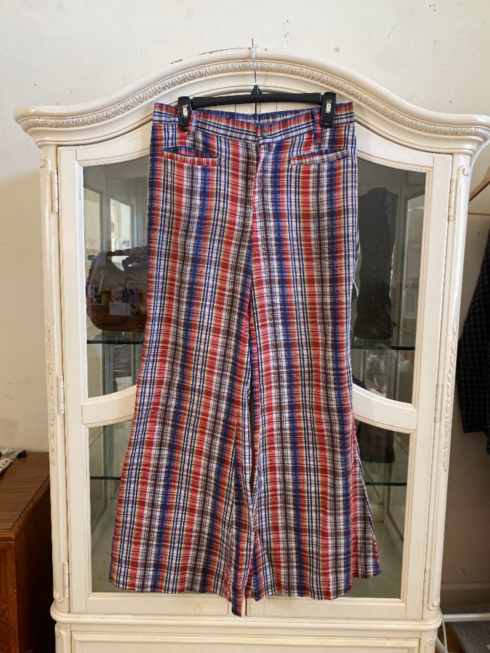 Vintage 90s Plaid Unique Bellbottoms Pants